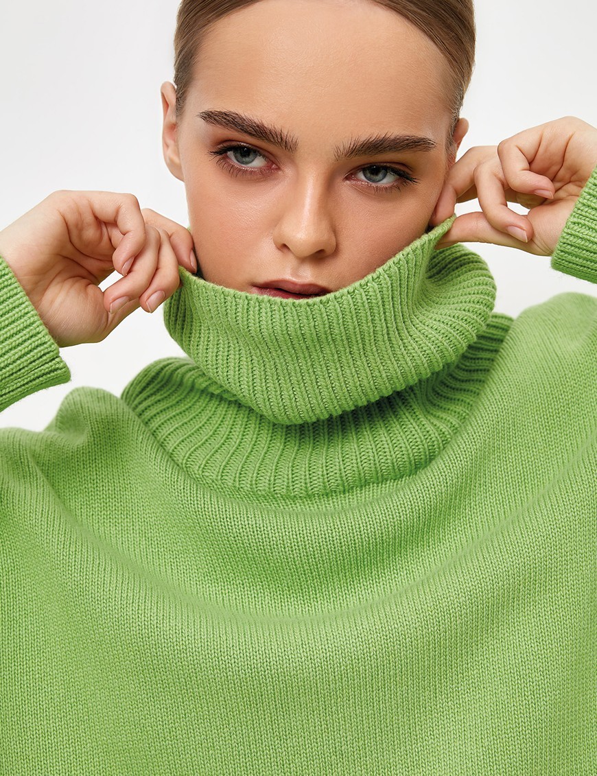 Wool Turtleneck Sweater camel