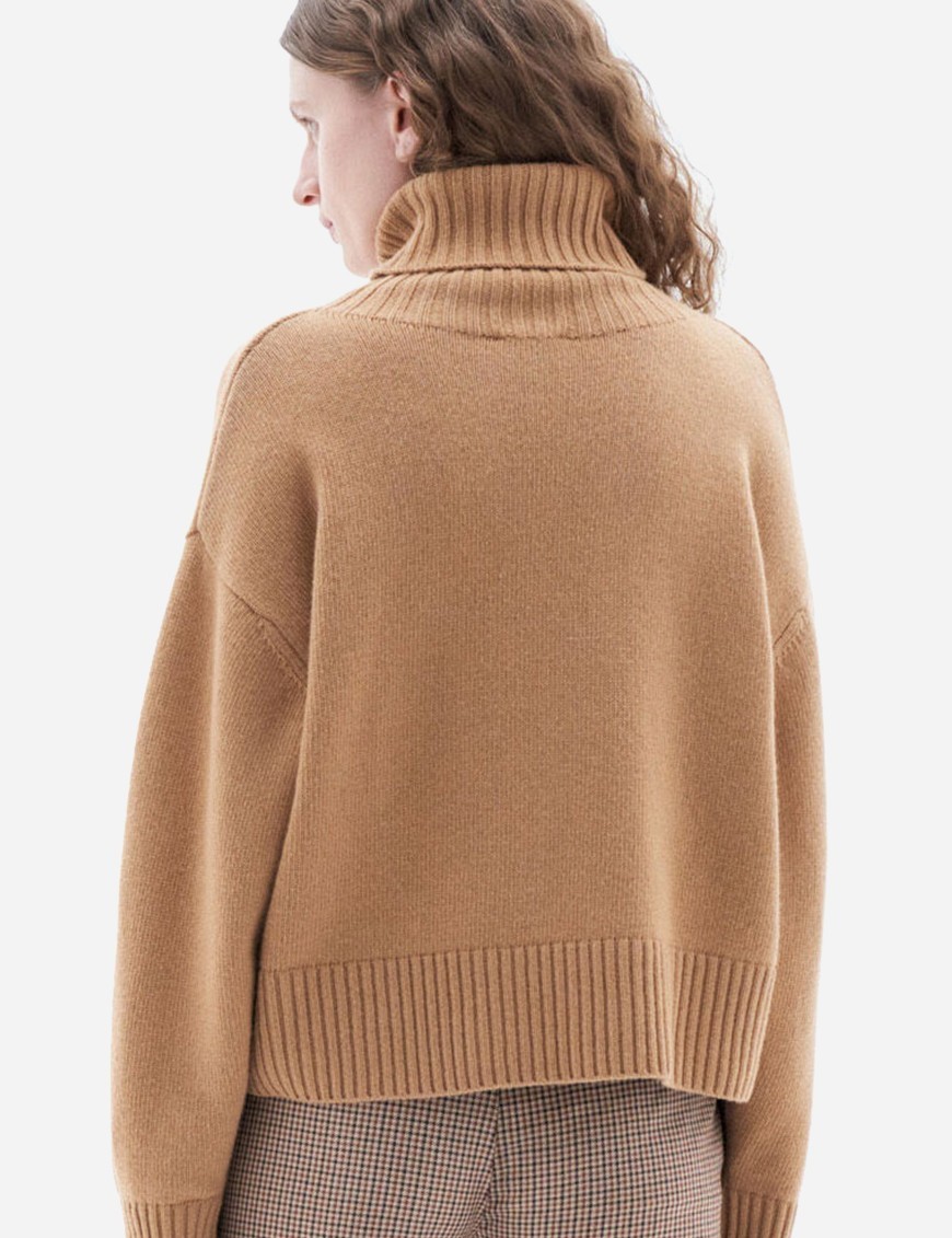 Wool Turtleneck Sweater camel